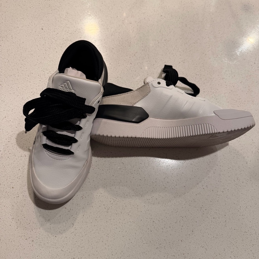 Adidas Osade Platform Sneaker White Black Chunky Court Low Top Sz 6.5